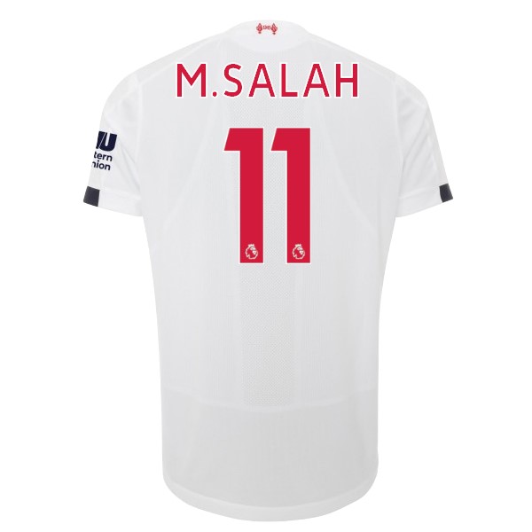 Camiseta Liverpool NO.11 M.Salah Replica Segunda Ropa 2019/20 Blanco